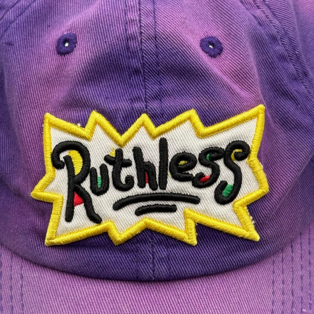 Field Grade Ruthless Hat Cap Strap Back Distressed Patch Purple One Size Adjust - Picture 6 of 11